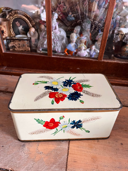 Vintage blik van Ark met veldbloemen