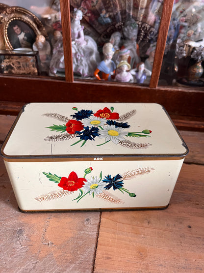 Vintage blik met bloemen van Ark