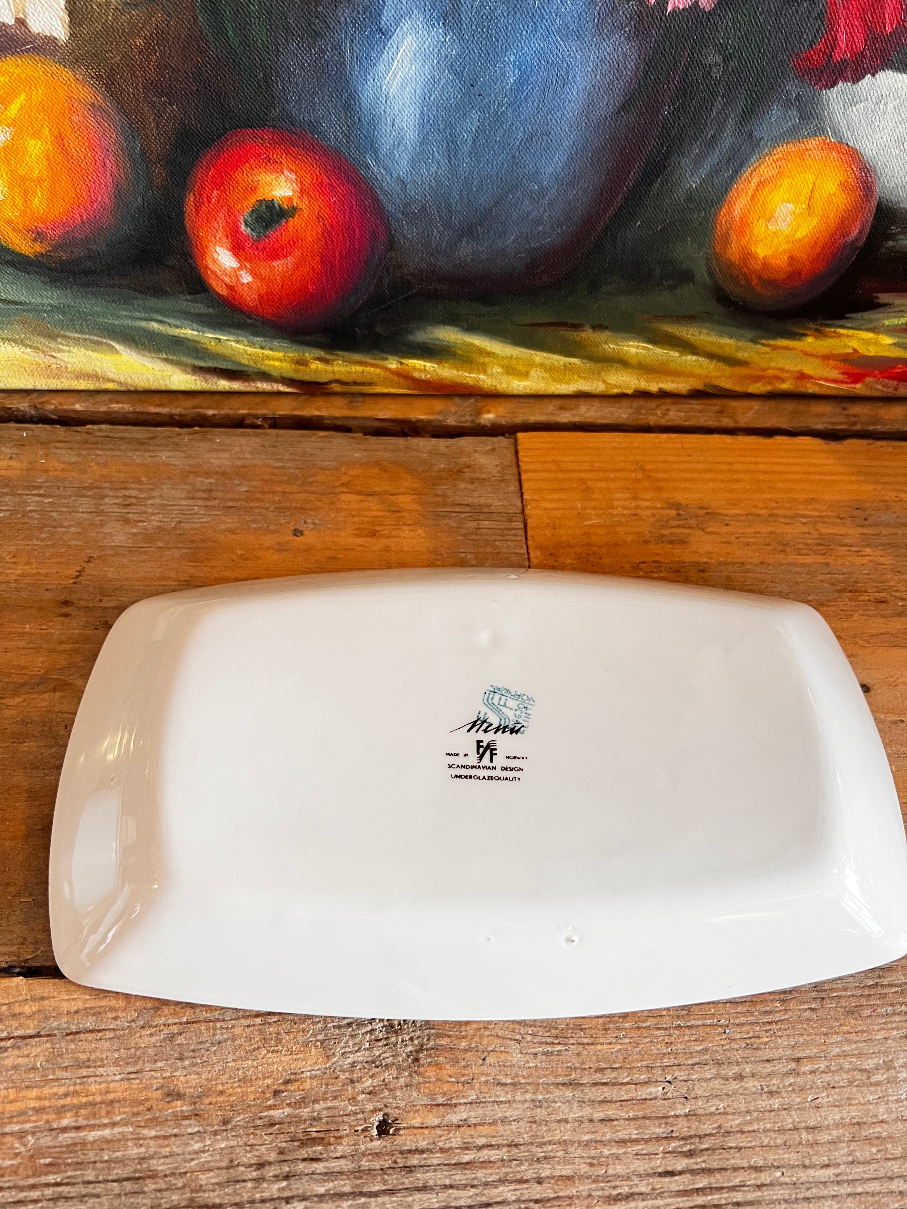 serveerschaal Figgjo Flint, Figgjo Flint Menu decor, vintage serveerschaal, jaren 60 servies, Scandinavisch design schaal, retro keramiek serveerschaal, Figgjo Flint keramiek, serveerschaal online kopen