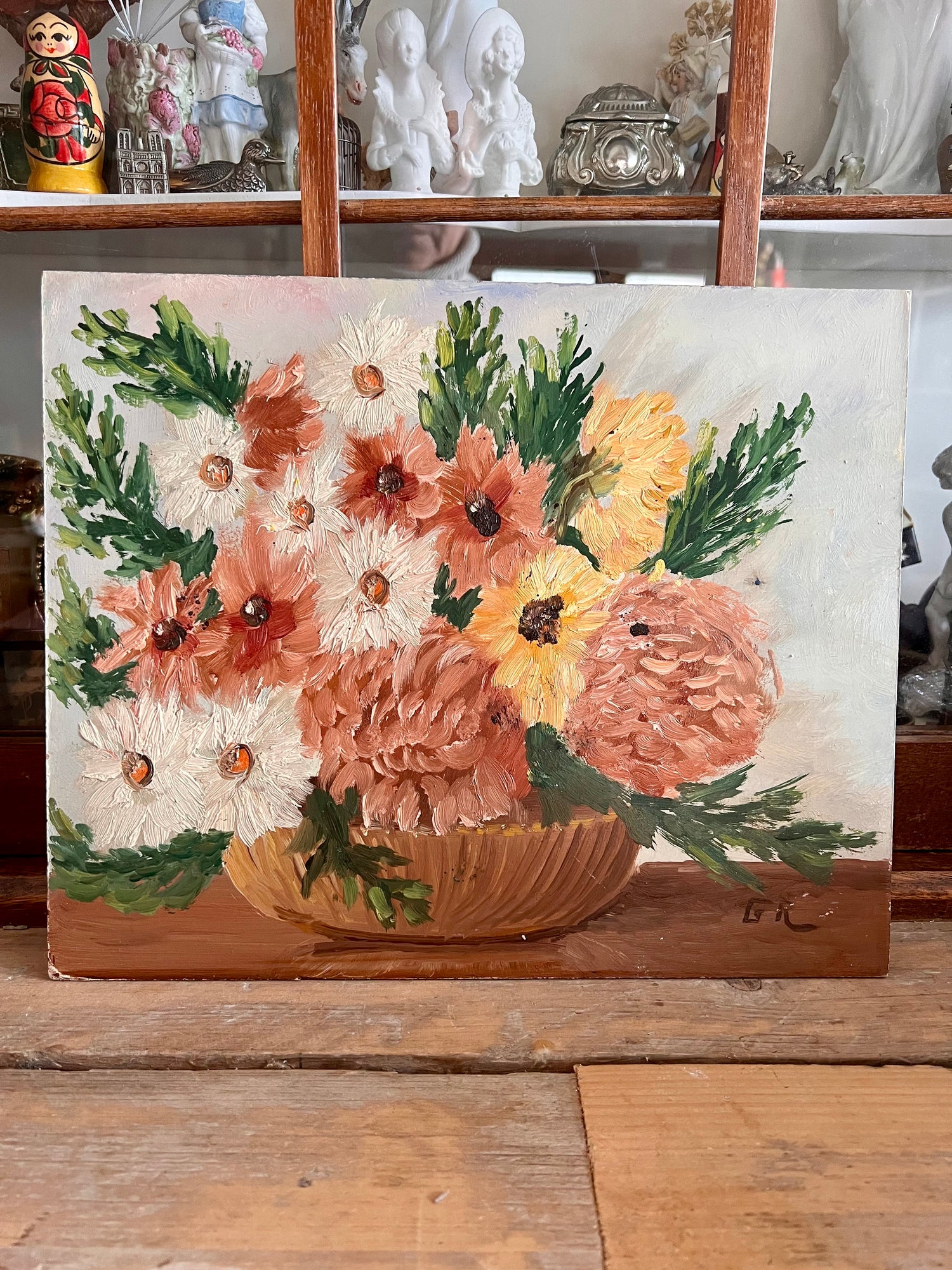 Bloemenschilderij vintage