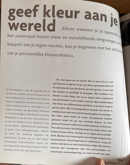 Interieurboek &quot;Gevoel voor stijl&quot; KLEUR