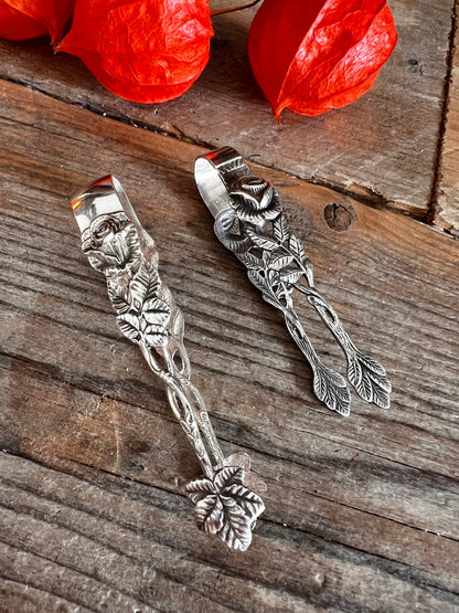verzilverde suikertangen, Hildesheimer Rose Antiko 100, antiek bestek, verzilverd servies, suikertang set, klassieke tafelaccessoires, antieke zilveren bestekset, vintage bestek kopen