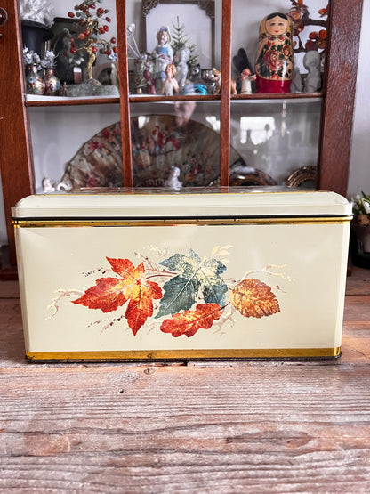 Groot blik met herten - een sfeervolle herfstdecoratie voor in huis