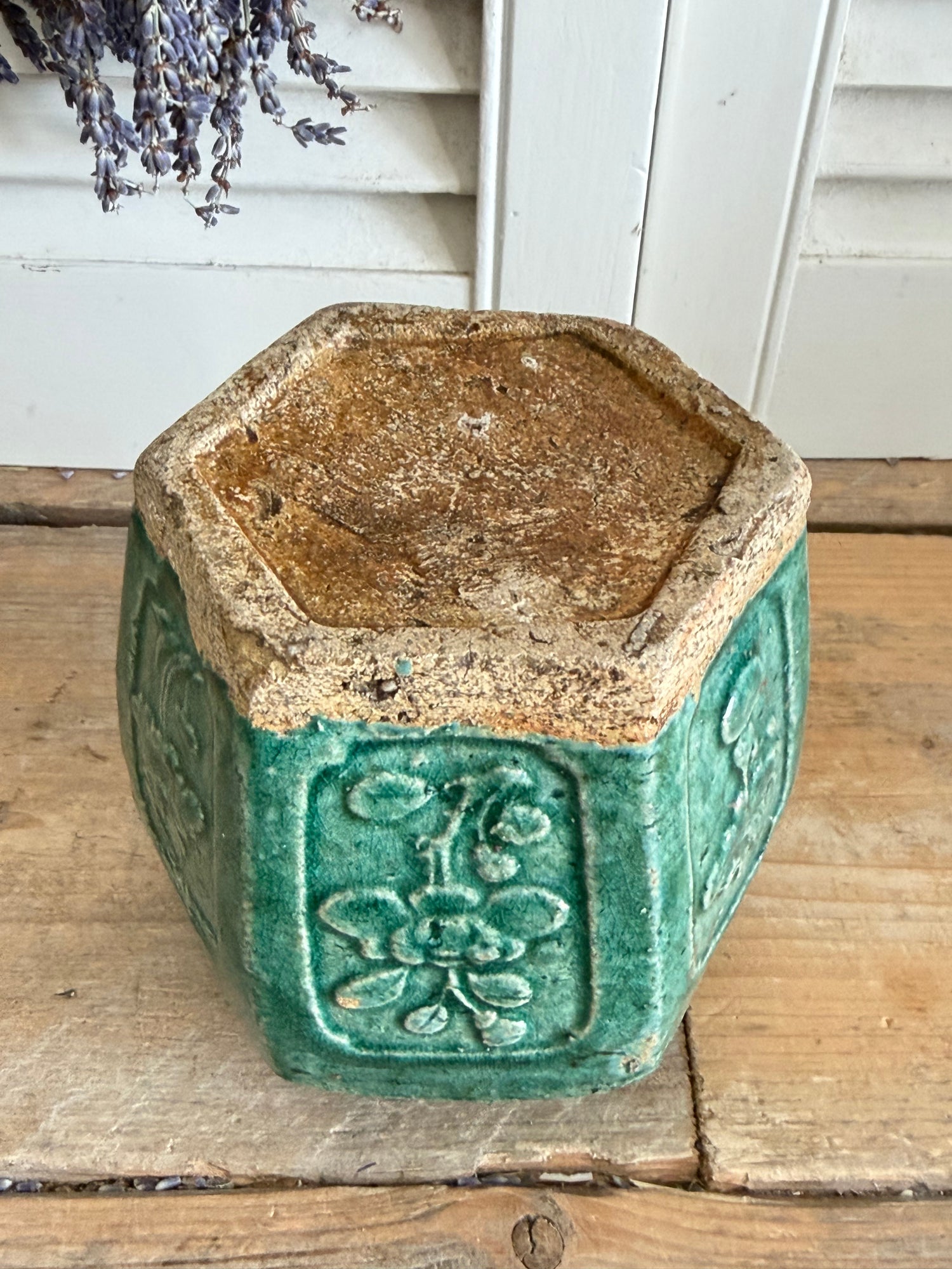 Antieke Chinese Shiwan gemberpot - groen glazuur, Shiwan, groene gemberpot, Sofia&