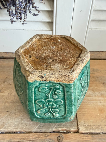 Antieke Chinese Shiwan gemberpot - groen glazuur, Shiwan, groene gemberpot, Sofia&
