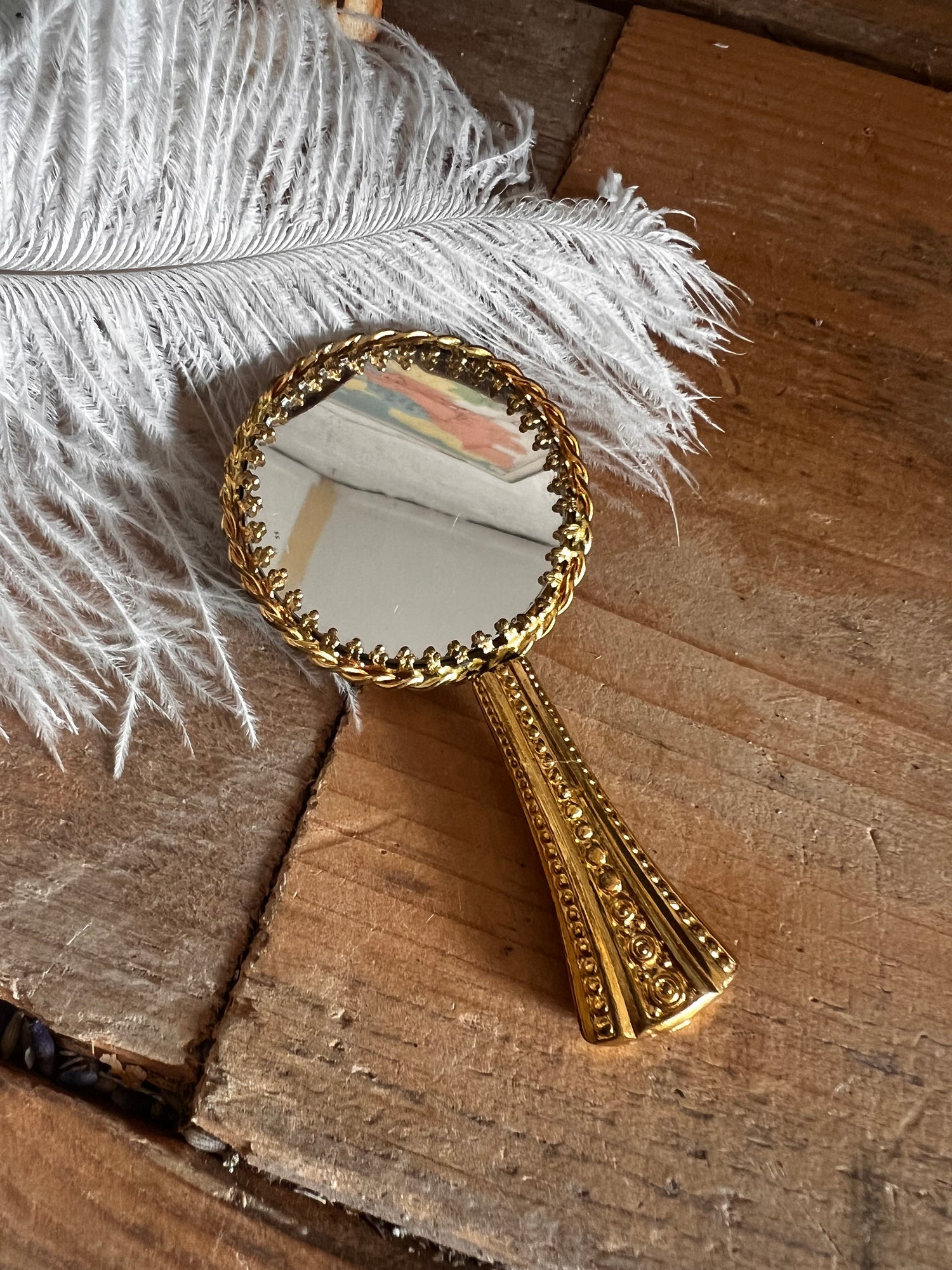 Vintage handspiegeltje, handspiegeltje