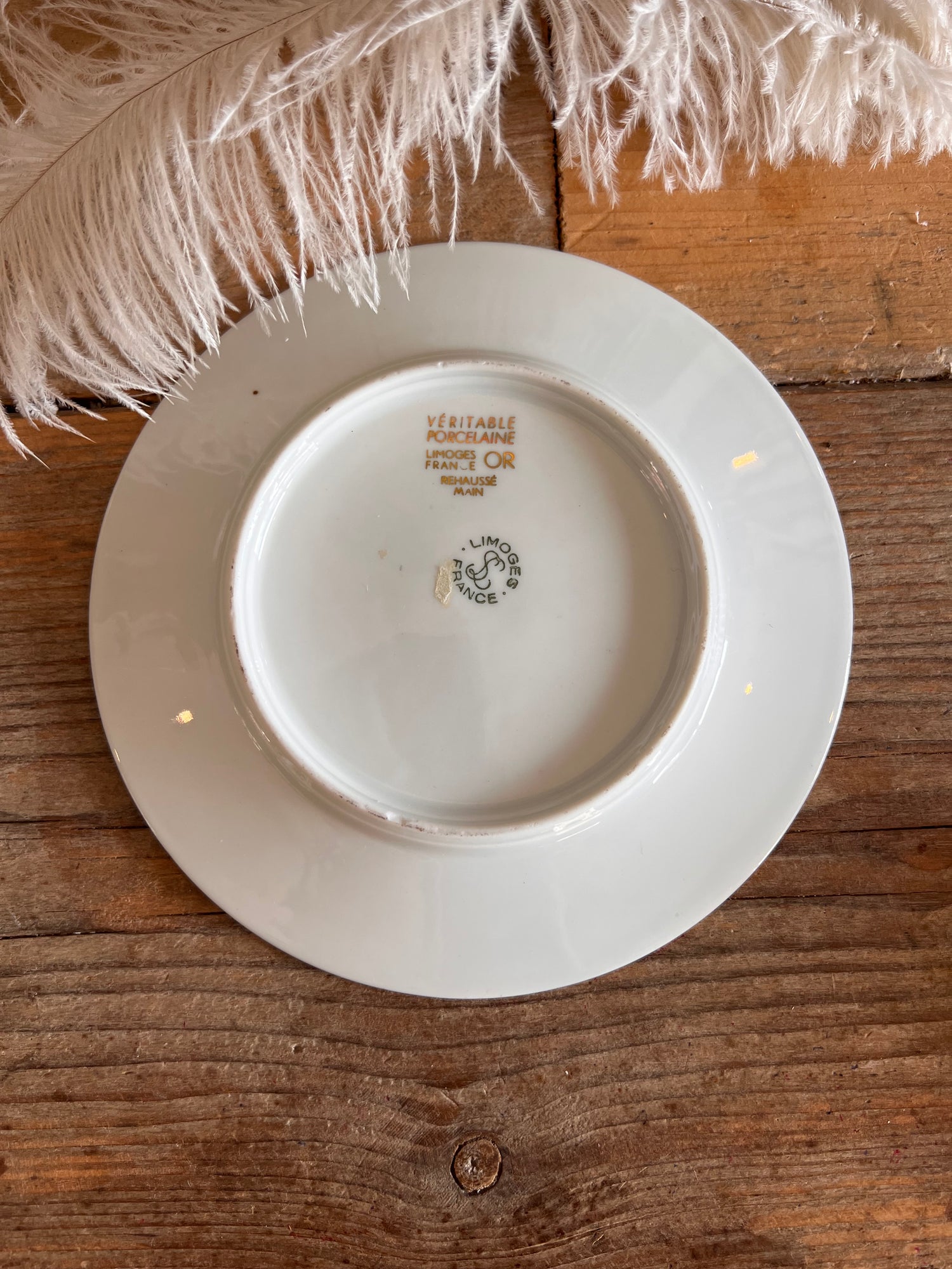 Sierbord Limoges Fragonard afbeelding blauw