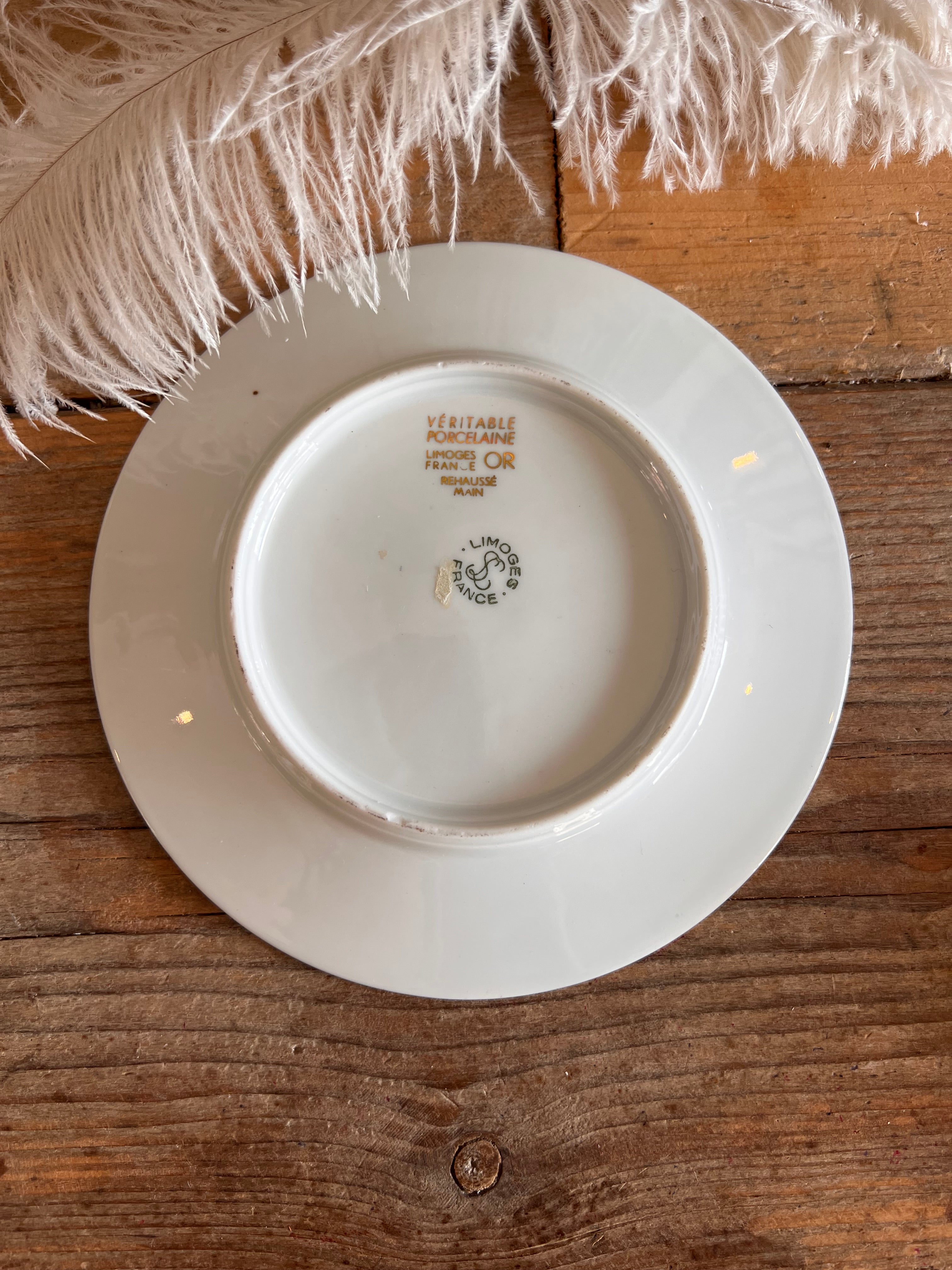 Sierbord Limoges Fragonard afbeelding blauw