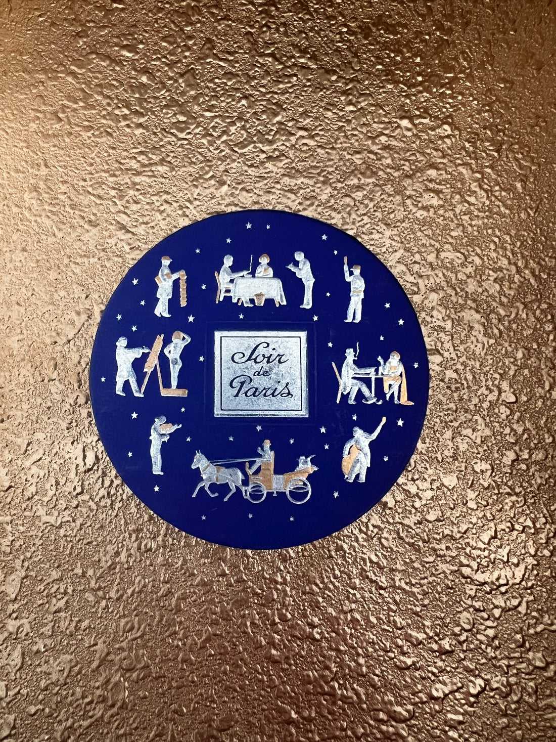 Vintage poederdoos &quot;Soir de Paris&quot; - Bourjois