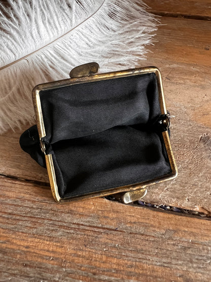 Petit point portemonneetje jaren 50