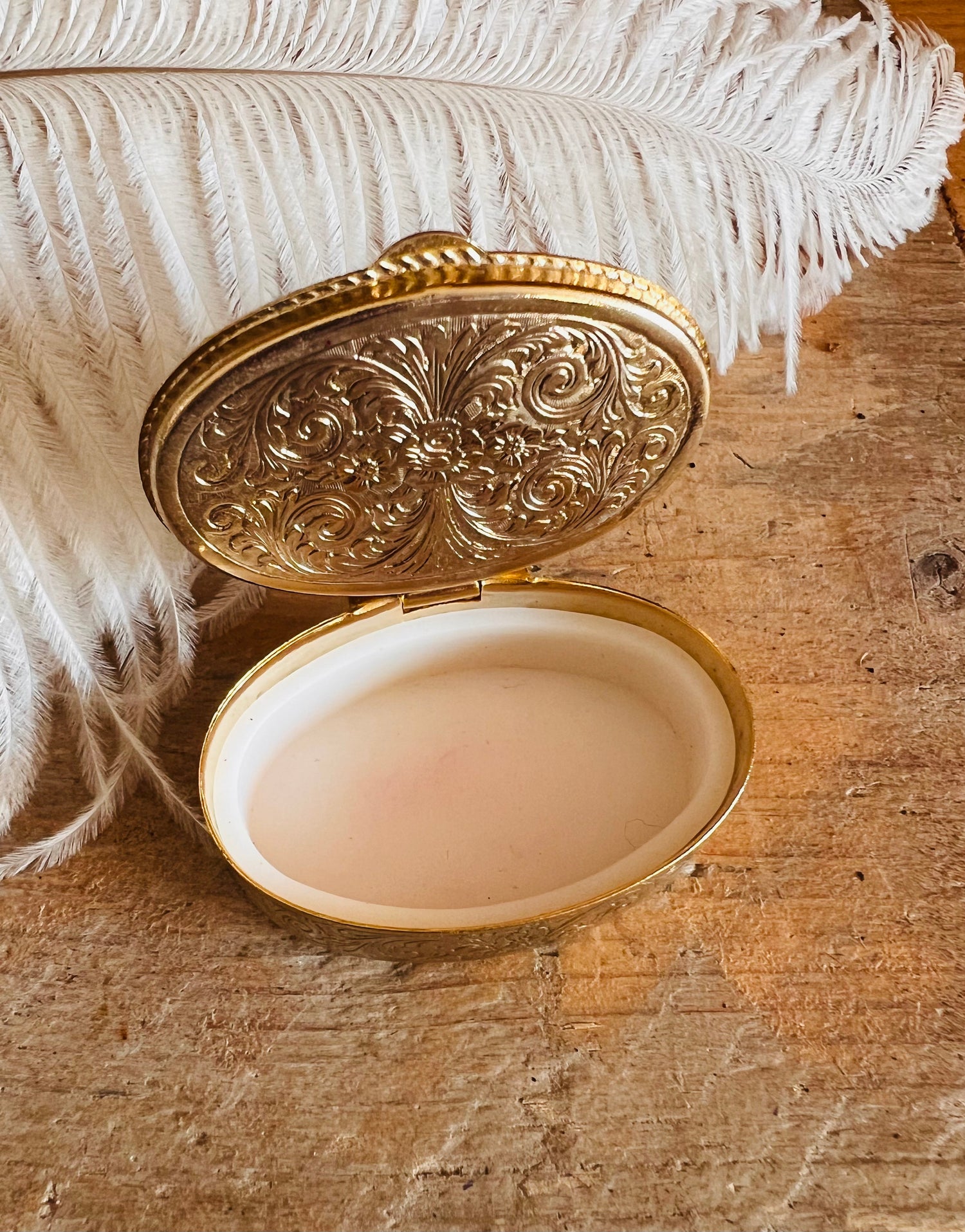 Pillendoosje blauw, vintage pillendoosje