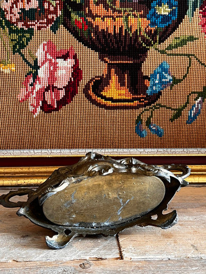 antieke jardinière, Franse messing jardinière, vintage plantenbak messing, antiek Frans tuinaccessoire, messing jardinière 1900, klassieke Franse plantenbak, antieke plantenbak webshop.