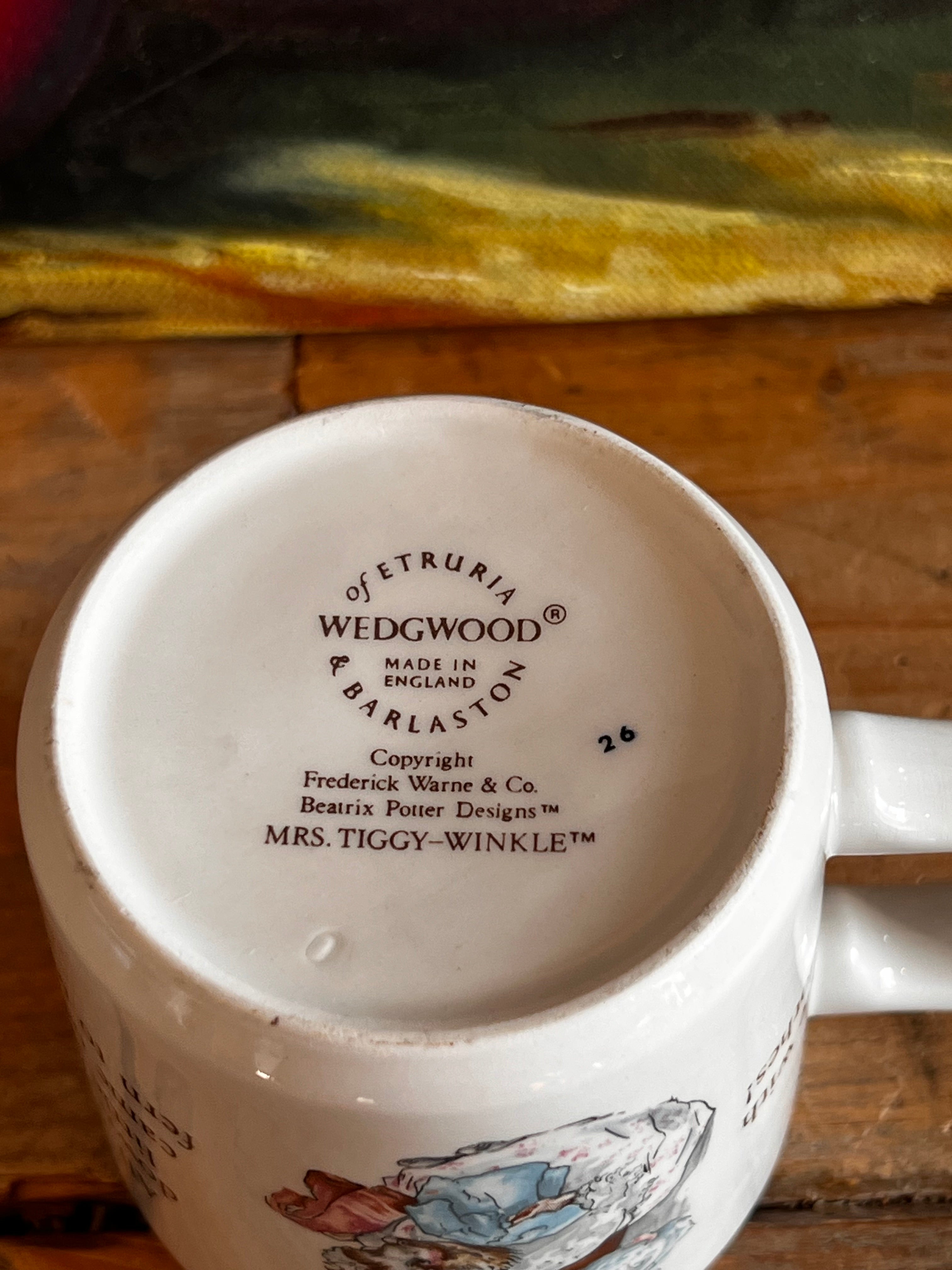 Wedgwood beker met Beatrix Potter thema - Mrs. Tiggy Winkle