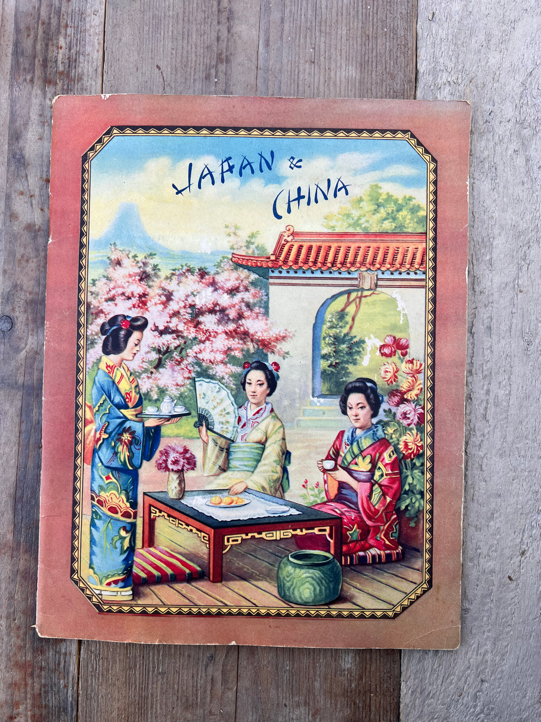 Antiek plaatjesboek Japan en China