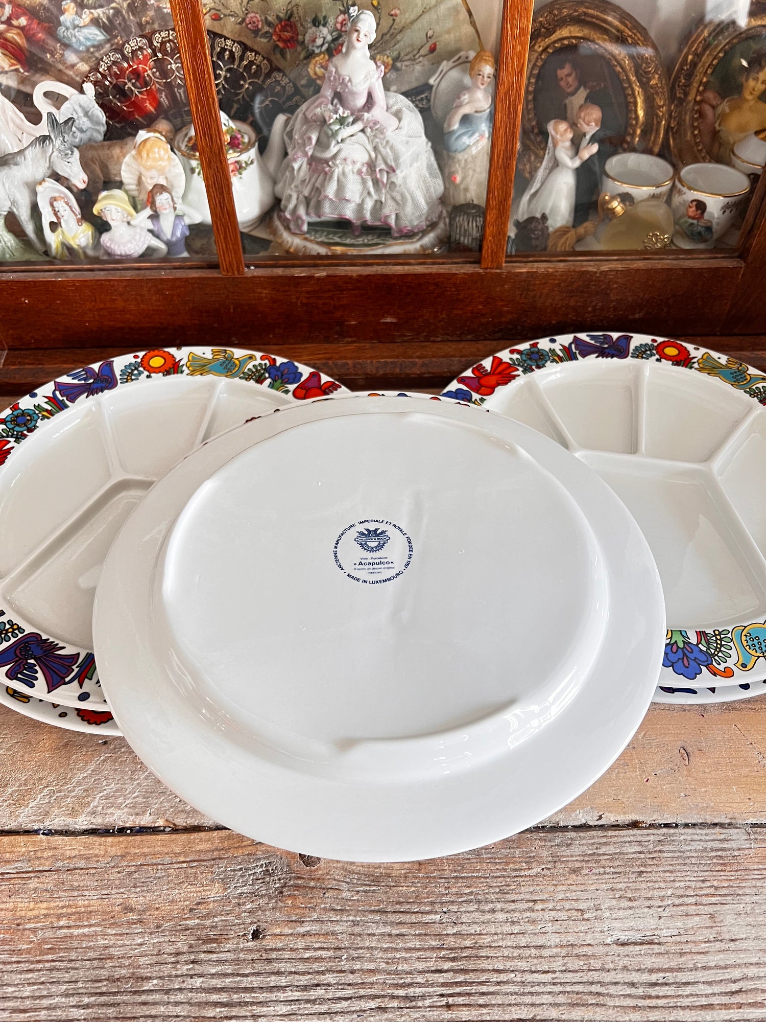 Villeroy Boch fondueborden, fondueborden Acapulco, fondueborden set 6, gourmetten bord, sushi bord, tapas bord, luxe fondueborden, Villeroy &amp;amp; Boch servies, Acapulco dessin bord.vintastich