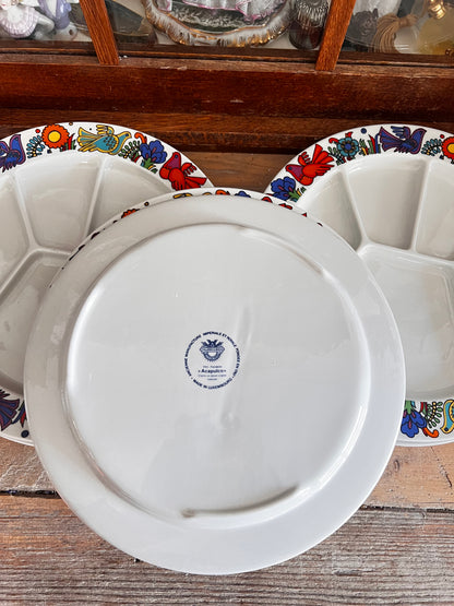 Villeroy Boch fondueborden, fondueborden Acapulco, fondueborden set 6, gourmetten bord, sushi bord, tapas bord, luxe fondueborden, Villeroy &amp;amp; Boch servies, Acapulco dessin bord.