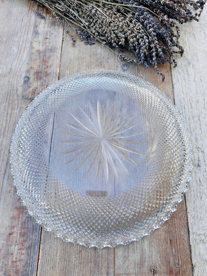 Vintage bord van kristalglas