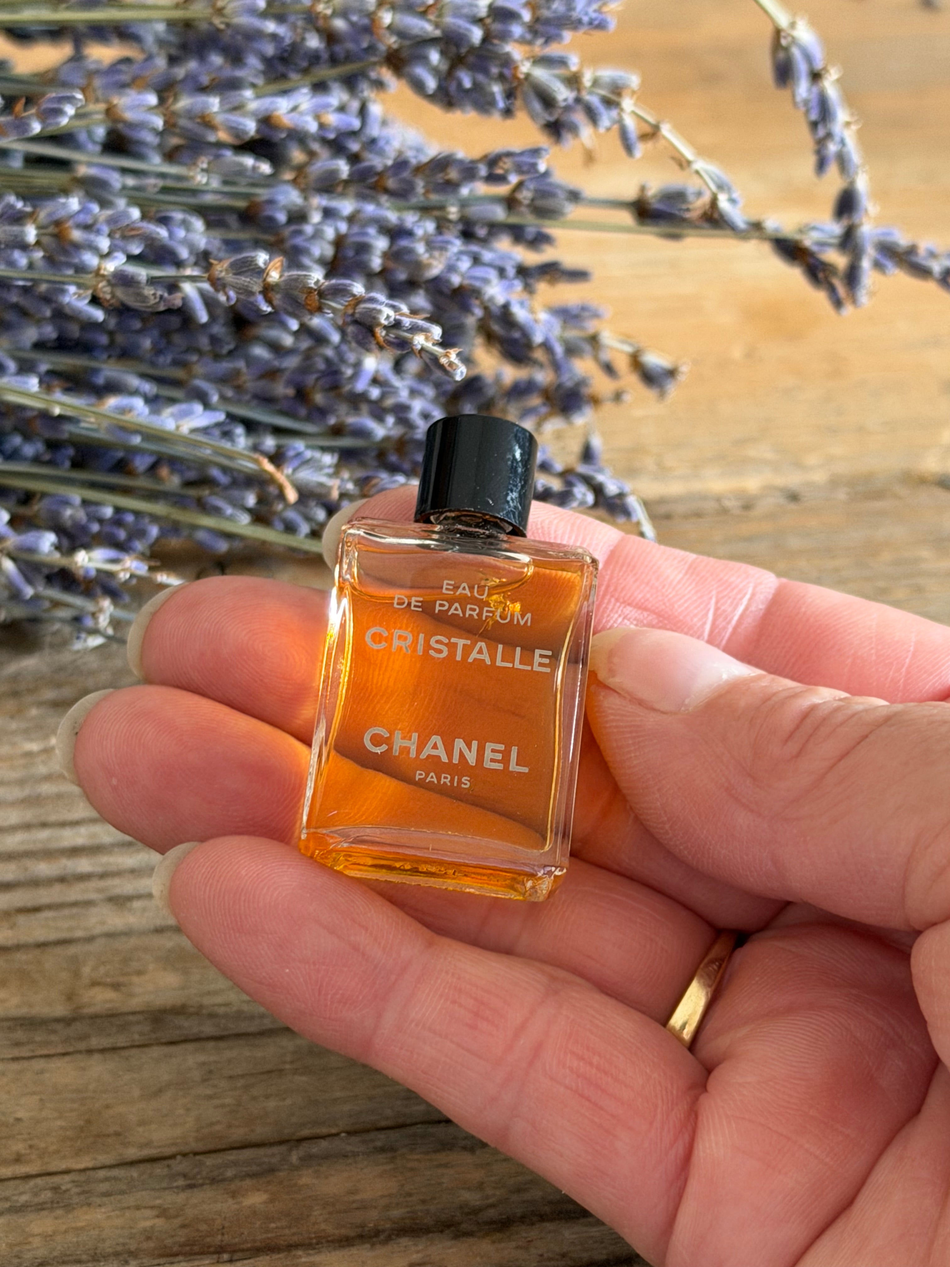 Vintage Chanel Cristalle eau de parfum miniatuur, vintage Chanel miniatuur, Chanel Cristalle, Sofia&