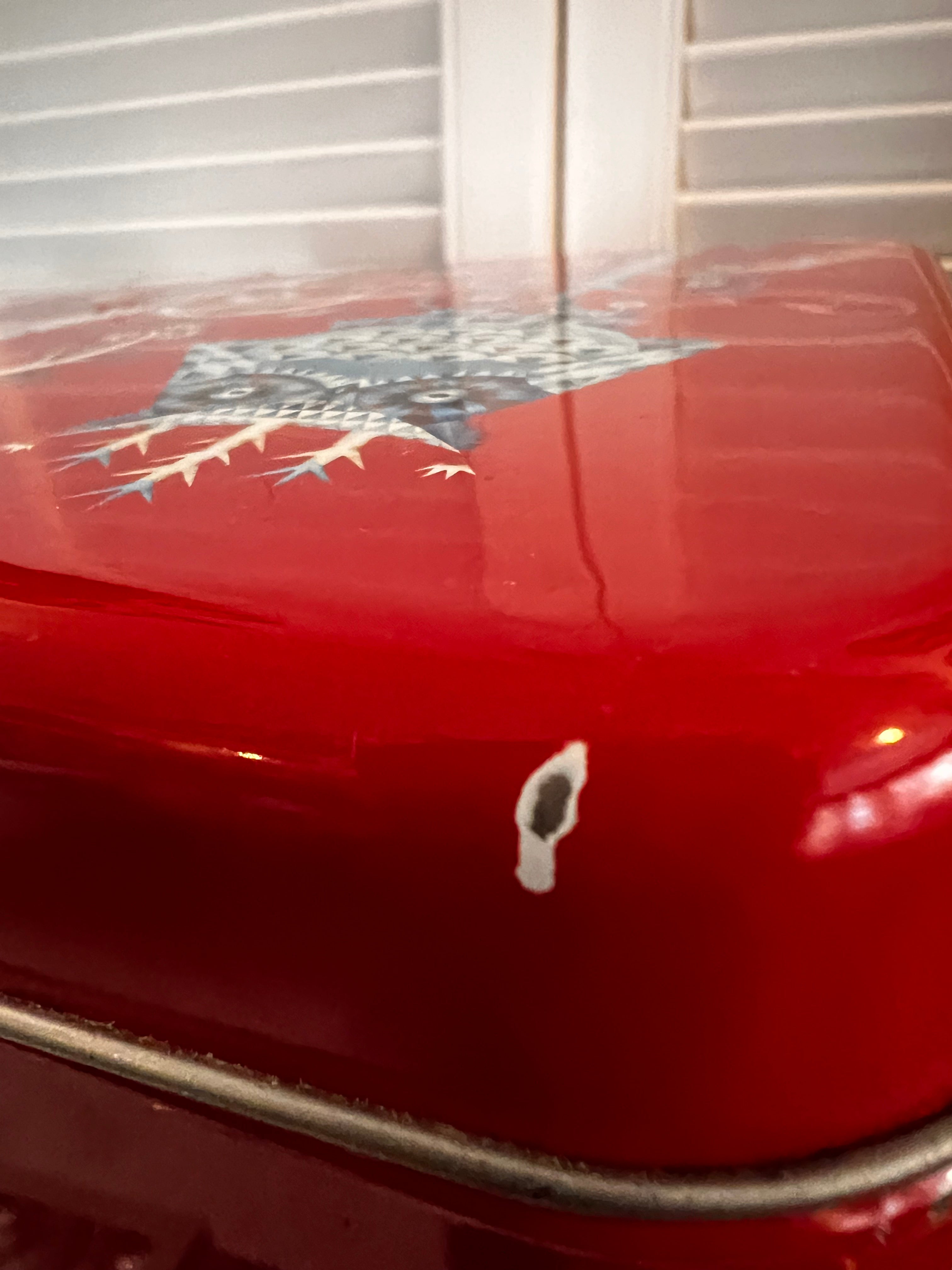 Iittala Taika Metalen Blik – Rood, Ontwerp Klaus Haapeniem