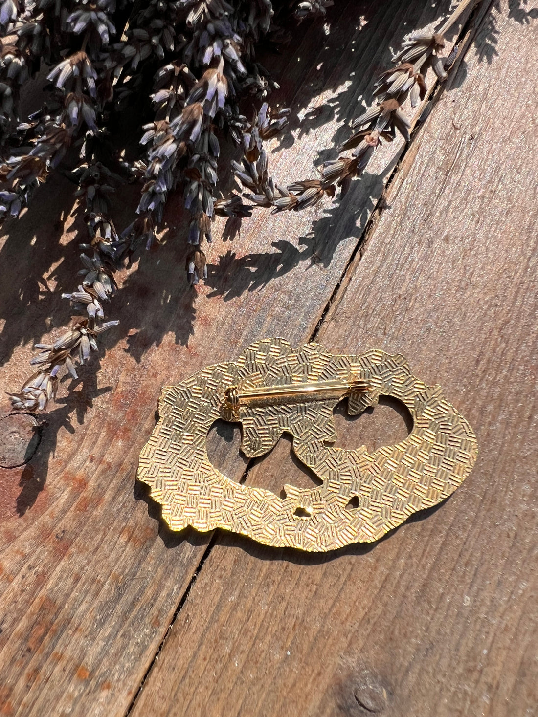 Vintage broche groen Art Nouveau stijl