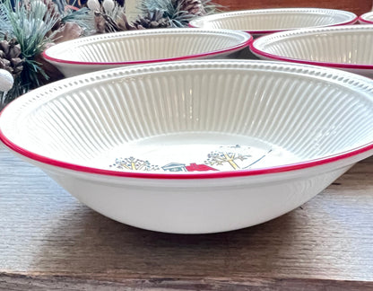 Windsor Christmas papschaaltje, Wedgwood kerst servies, kerst ontbijtborden, feestelijk porselein, kerst servies porselein, luxe kerst servies, kerst cadeau Wedgwood