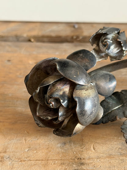 Vintage metalen roos - botanisch ornament, Sofia&