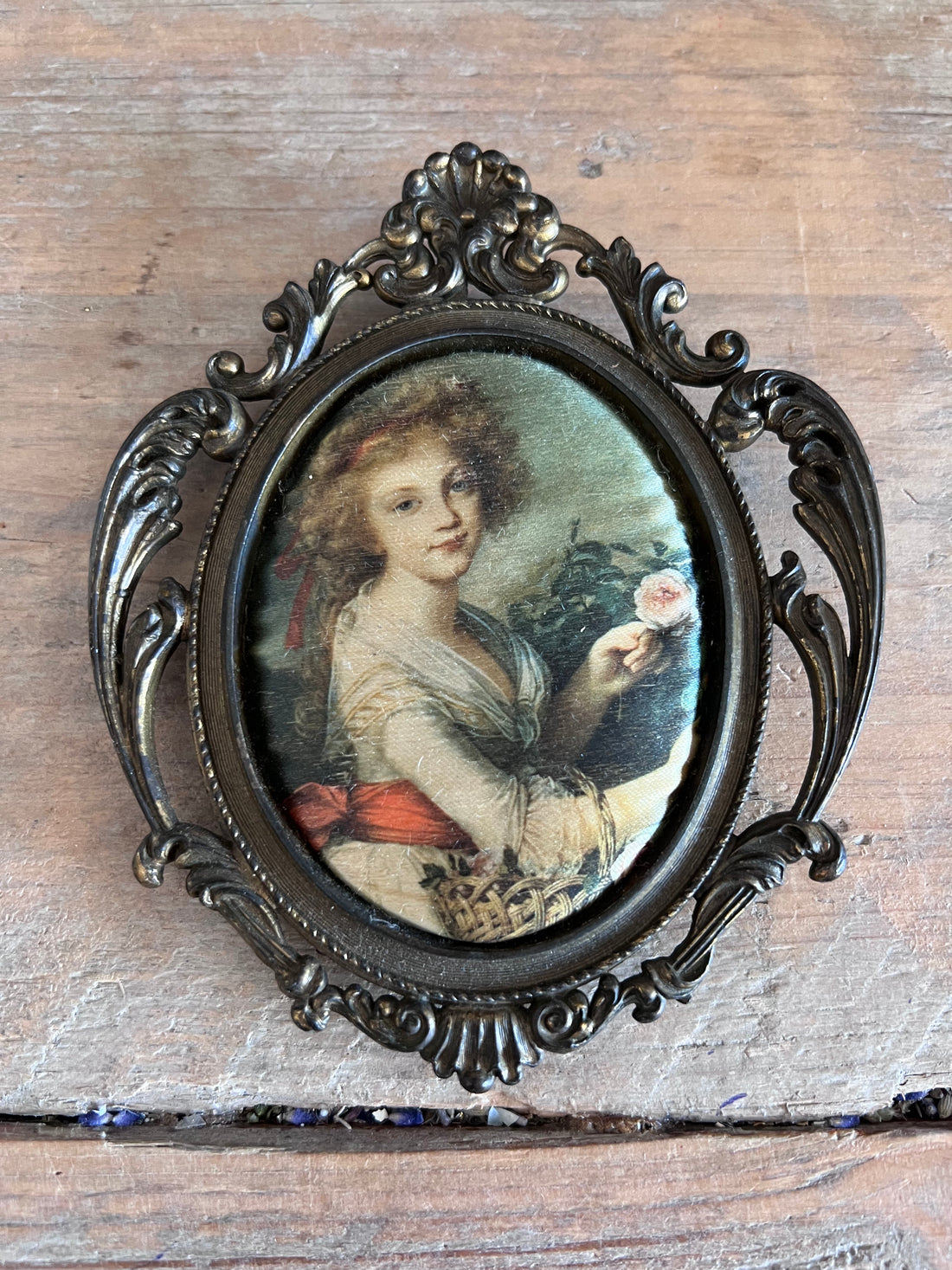 Vintage baroklijstje met afbeelding op zijde, muurdecoraties