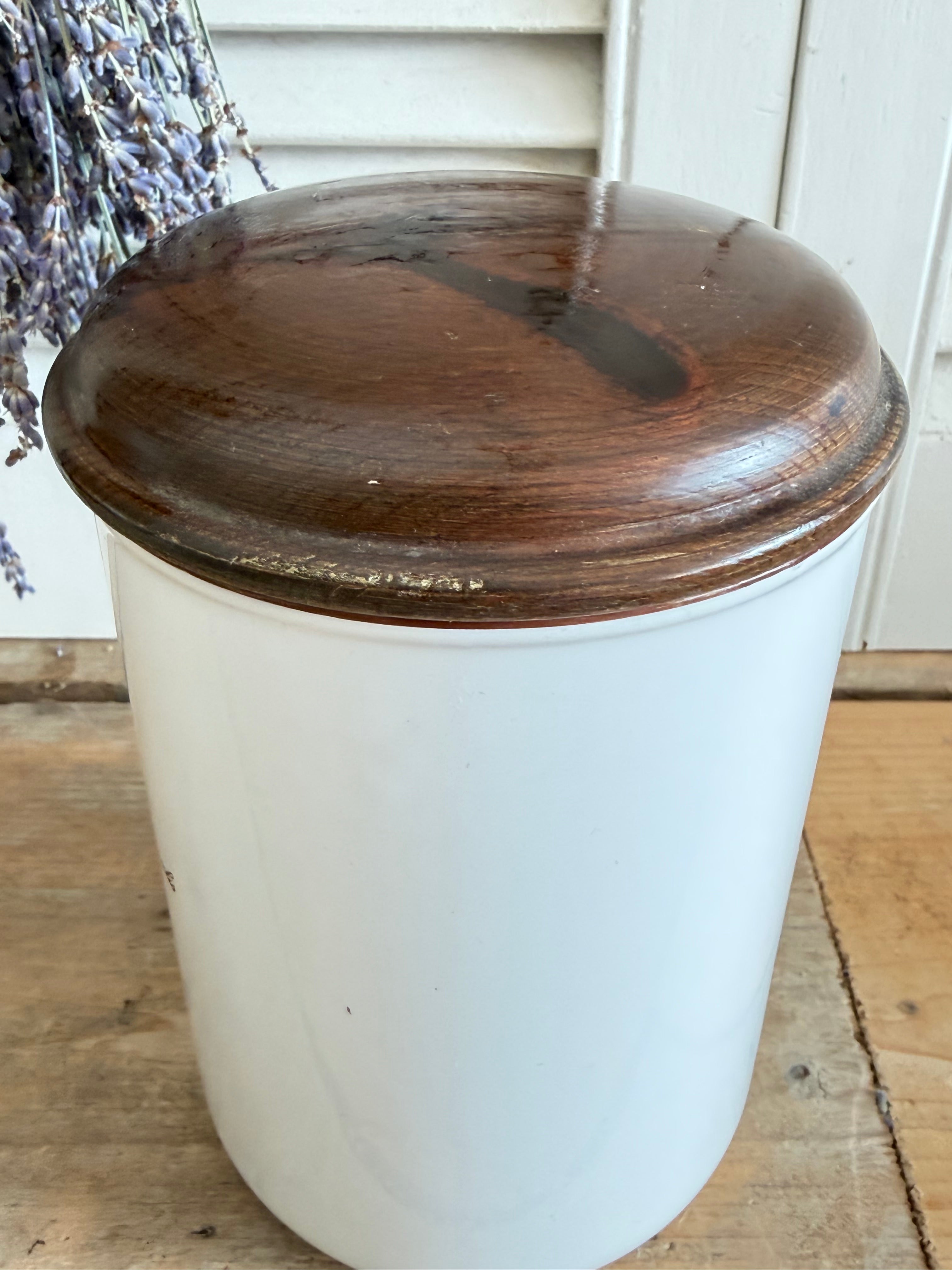 Villeroy &amp; Boch Botanica voorraadpot Stachus officinales, villeroy Boch Botanica, botanisch keramiek, vintage voorraadus