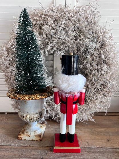 Notenkraker kerstfiguur hout met trommel, kerstversiering
