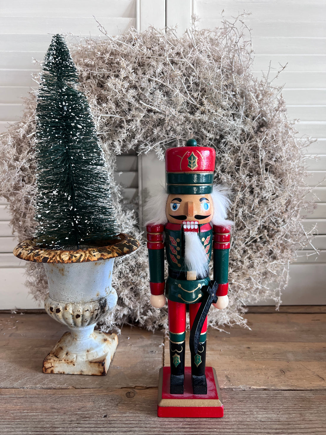 Notenkraker van hout kerstfiguur