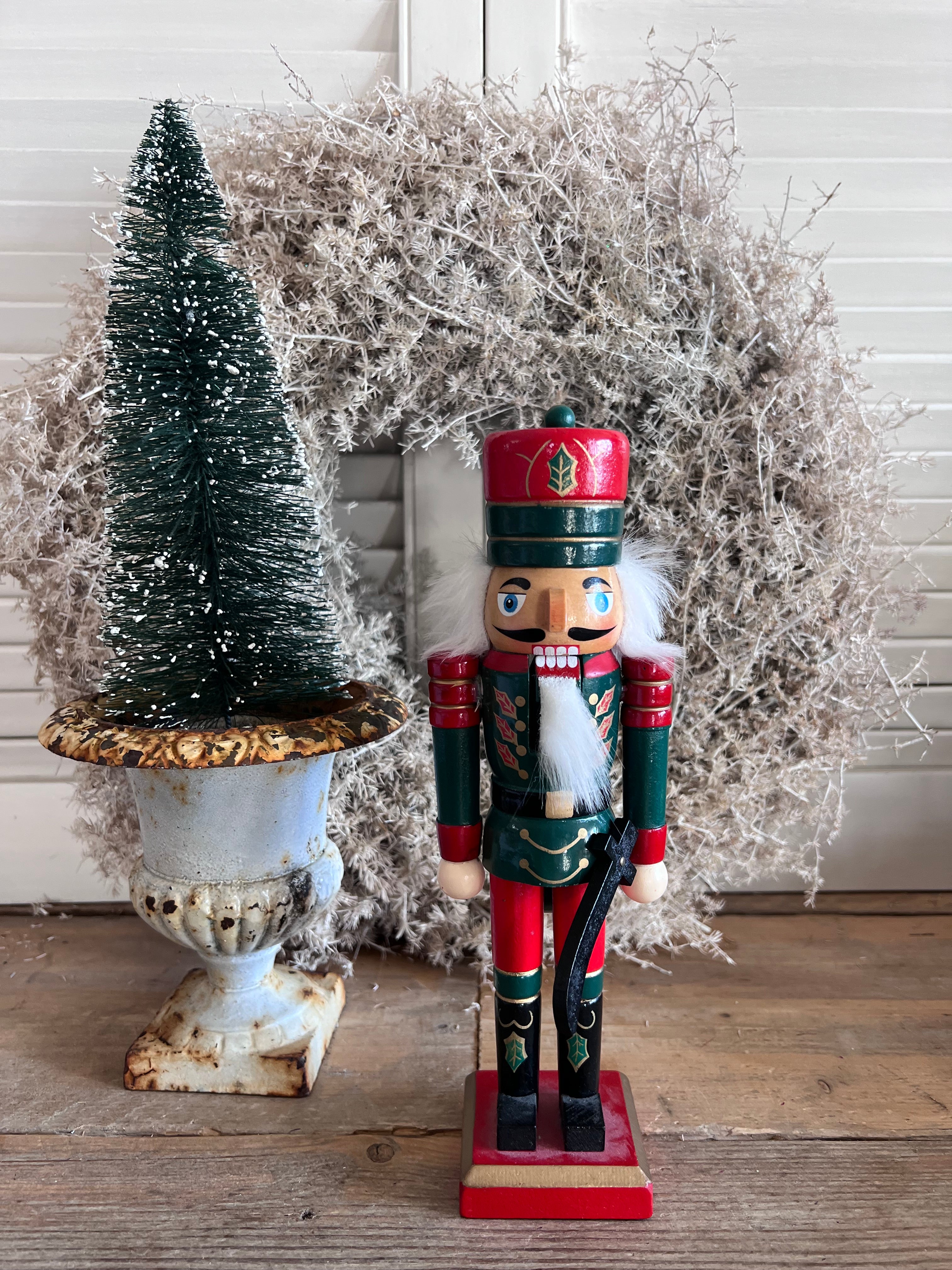 Notenkraker van hout kerstfiguur