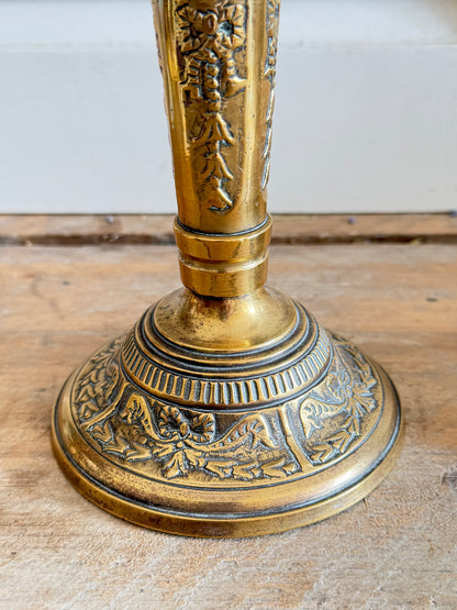 Vintage bronzen kandelaars - klassiek Frans model - set van 2