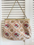 Vintage gobelin handtas met rozen en goudkleurige beugel, Sofia&