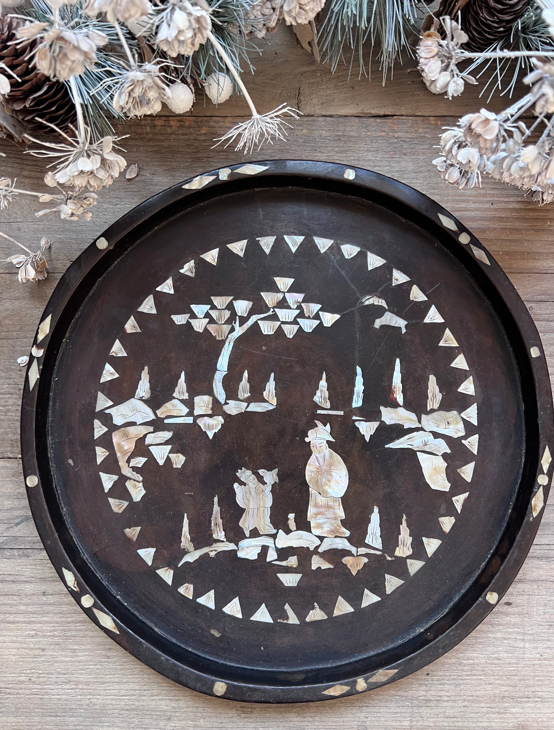 Chinees lakwerk bord, lakwerk wanddecoratie, bord ingelegd met parelmoer, Oosterse decoratie, handgemaakt lakwerk China, luxe wandbord parelmoer, kunst bord lakwerk