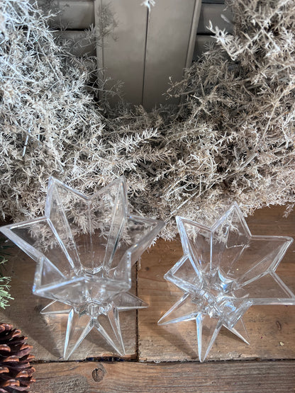 Nachtmann kandelaars, glazen kandelaars set, Galaxy kandelaars, kristallen kandelaars jaren 70, vintage kandelaars, Nachtmann kristal, retro design kandelaars, sfeerverlichting kristal.