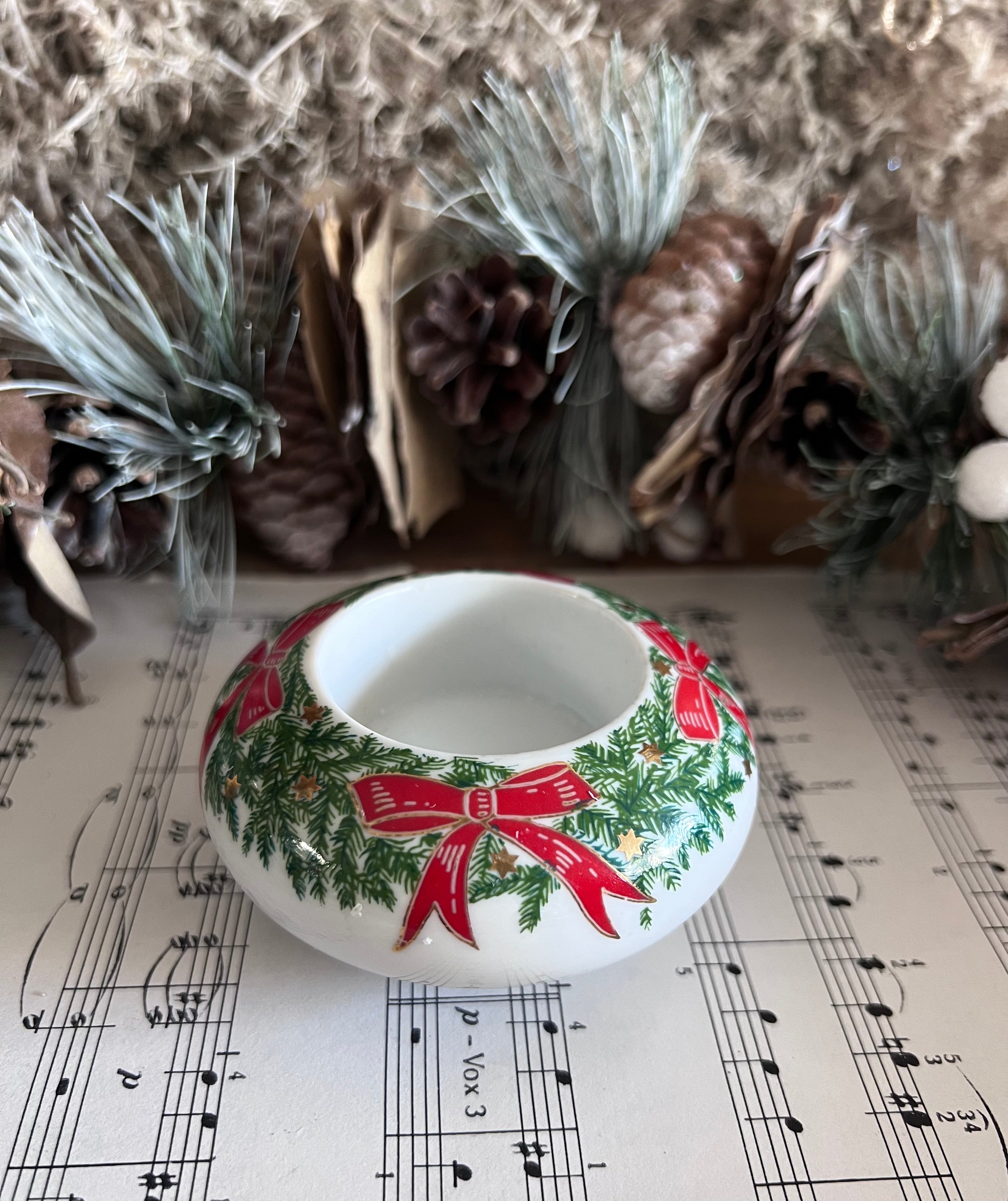 Arzberg waxinelichthouder strikken, Arzberg, vintage, jaren 80