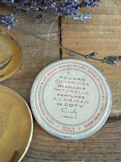 Vintage Coty poederdoos, Coty poederdoos, Franse poederdoors, Art Deco poederdoos, vintage make-up doosje, Coty L&