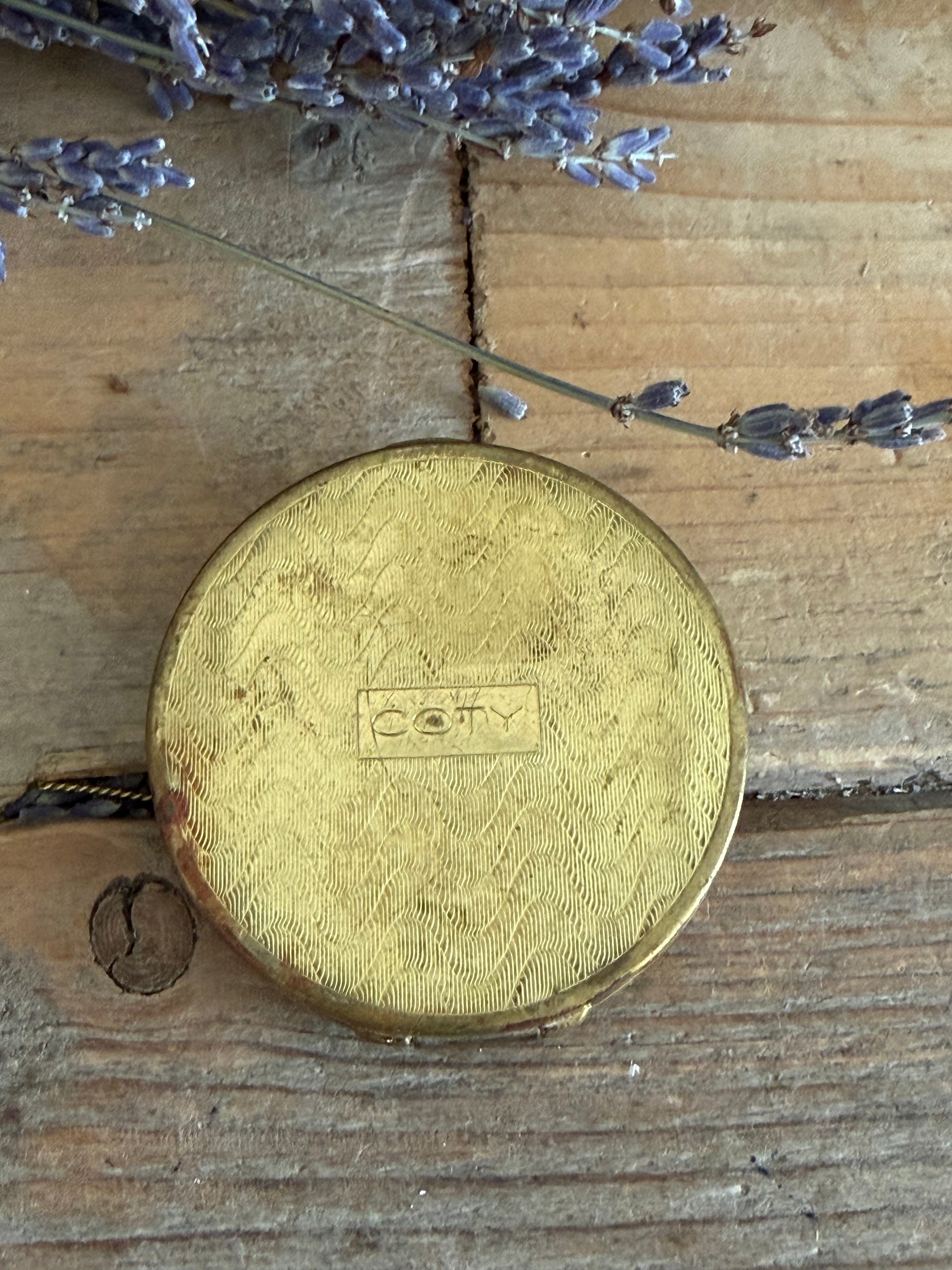 Vintage Coty poederdoos, Coty poederdoos, Franse poederdoors, Art Deco poederdoos, vintage make-up doosje, Coty L&