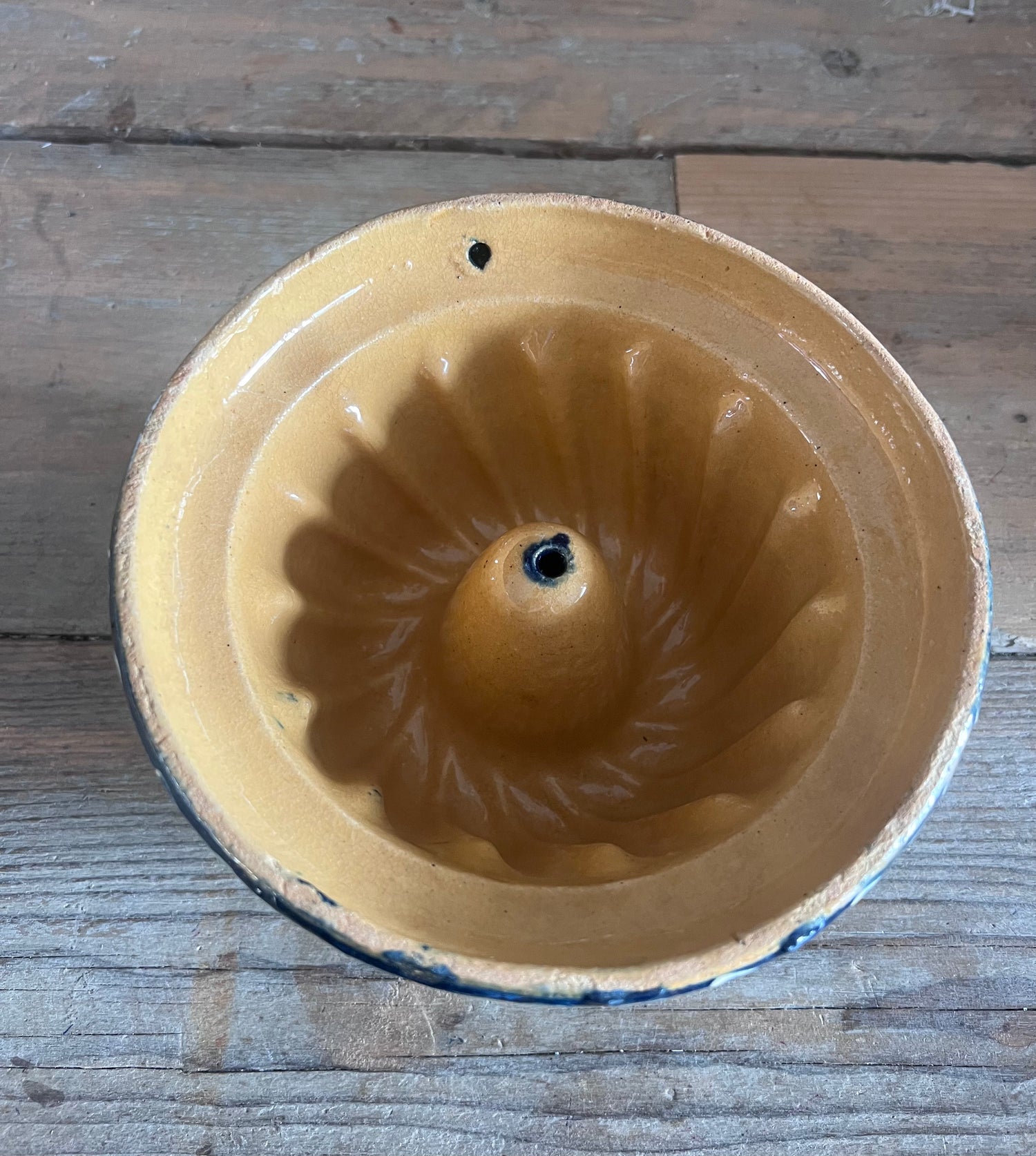 Traditionele kougelhopf bakvorm uit de Elzas - donkerblauw