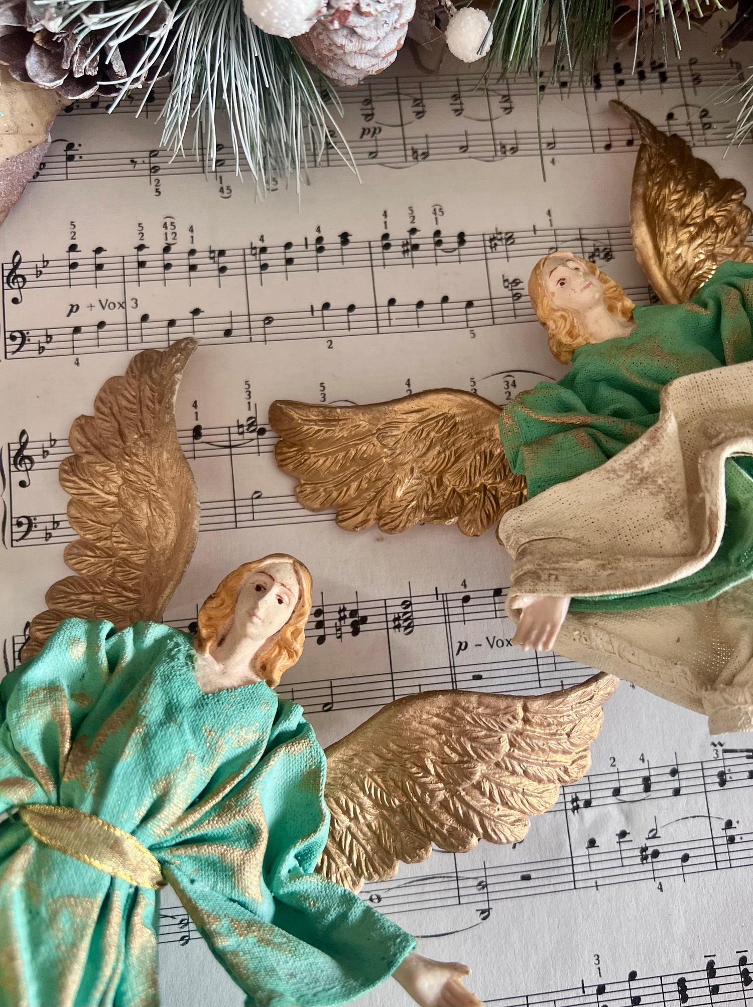 Kerstengel, Aartsengel Gabriel, vintage kerstdecoratie