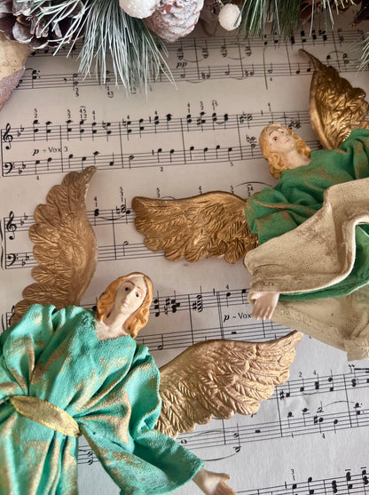 Kerstengel, Aartsengel Gabriel, vintage kerstdecoratie