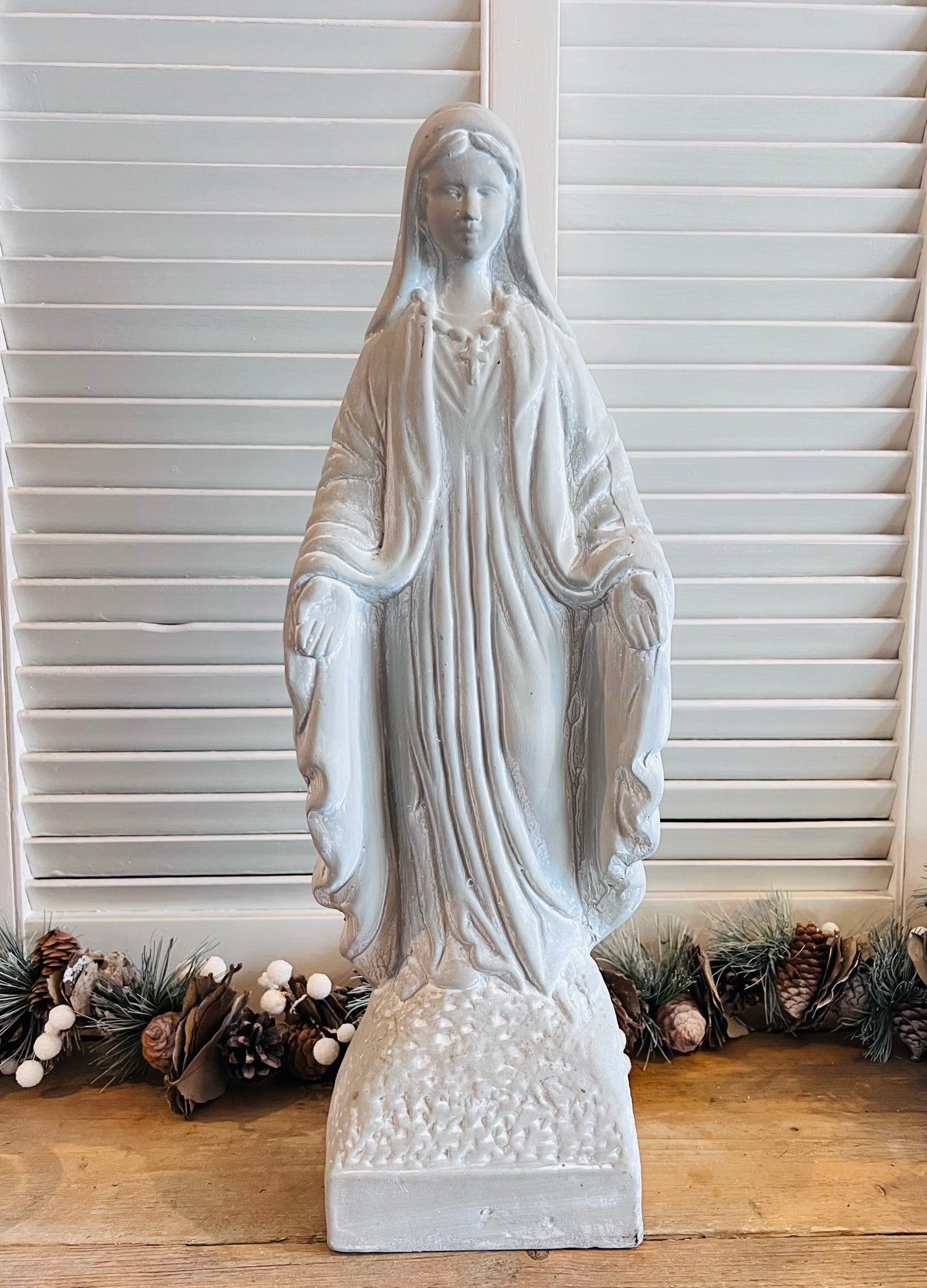 Maria beeld van aardewerk - preloved