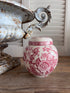 
Vintage gemberpot, Mason’s Stratford, Mason’s Stratford gemberpot roze, keramische gemberpot vintage, retro keukenpot, vintage Mason’s Stratford pot, gemberpot kopen, landelijke keukenaccessoires