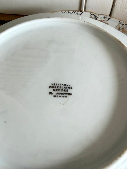 vintage fazanten bord, fazanten servies, vintage vogelbord, borden met vogels, Frans vintage servies, herfst servies, vintage servies, Sofia&