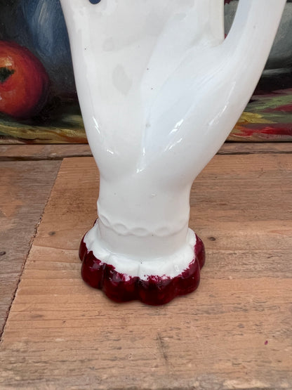 vintage sieradenhouder, ringhouder porselein, Samie Porcelaine, porseleinen hand, Victoriaans design, jaren 50 sieradenhouder, Franse vintage decoratie, sieraden organizer vintage