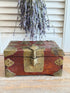 Hongmu box,Chinese vintage sieradendoos, vintage Chinees kistje, houten sieradendoos messing, turtle lock box, Oosters houten kistje, vintage curiosa, Chinese brocante, Sofia&