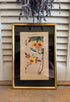 Chinees schilderij zijde, vintage schilderij vogel, bloemen op zijde, Oosters kunstwerk, Aziatische wanddecoratie, ingelijst zijdeschilderij, Sofia&