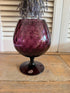 Empoli glas, vintage Empoli glas, paars empoli gla, Italiaans vintage glas, Italiaans design glas,vintage glazen bokaal, retro glaswerk, decoratief gekleurd glas, Sofia&
