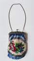 antiek kralenbeursje, vintage kralen tasje, kralenbeursje met roosjes, avondtasje antiek, handgemaakt kralen tasje, vintage accessoires dames, collectors item kralenbeursje &nbsp;