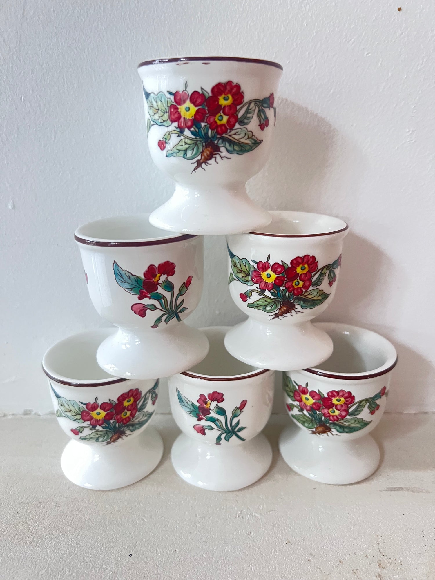 Villeroy Boch Botanica eierdop, eierdopjes Villeroy Boch, vintage servies Botanica